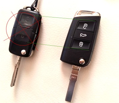 Schlüsselhülle Klappschlüssel Cover Gummi VW Golf 7 Skoda Oktavia